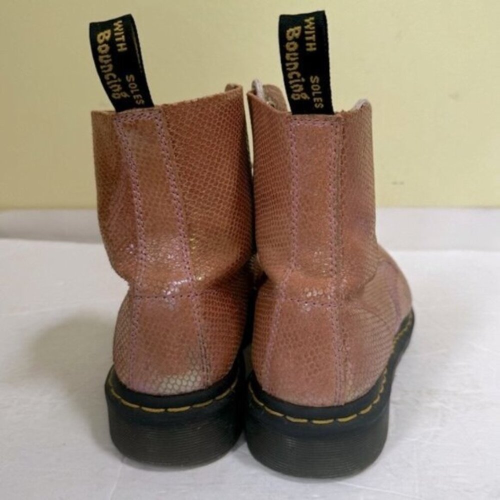 Dr Martens Pascal Iridescent Leather Mermaid Metallic Combat Hiking 7 Boots 1460 - Picture 5 of 16